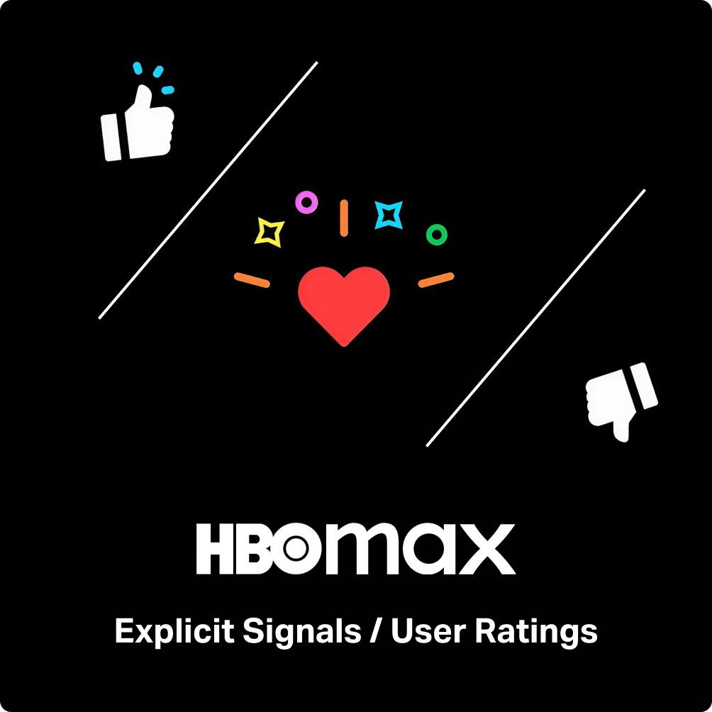 Max streaming app showing the explicit signals and user ratings interface