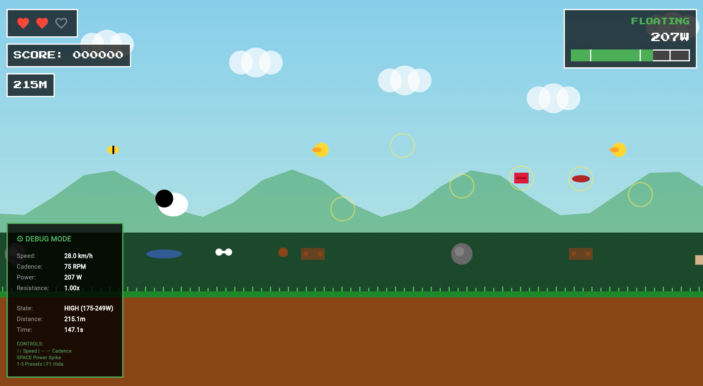 BB’s Feast game — a pixel art cycling game featuring BB the dog